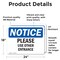 Signmission Please Use Other Entrance OSHA Notice Sign, Vinyl Decal, 24in W x 18in L, 2PK OS-2PACK-NS-D-1824-L-17629 - alternate 5